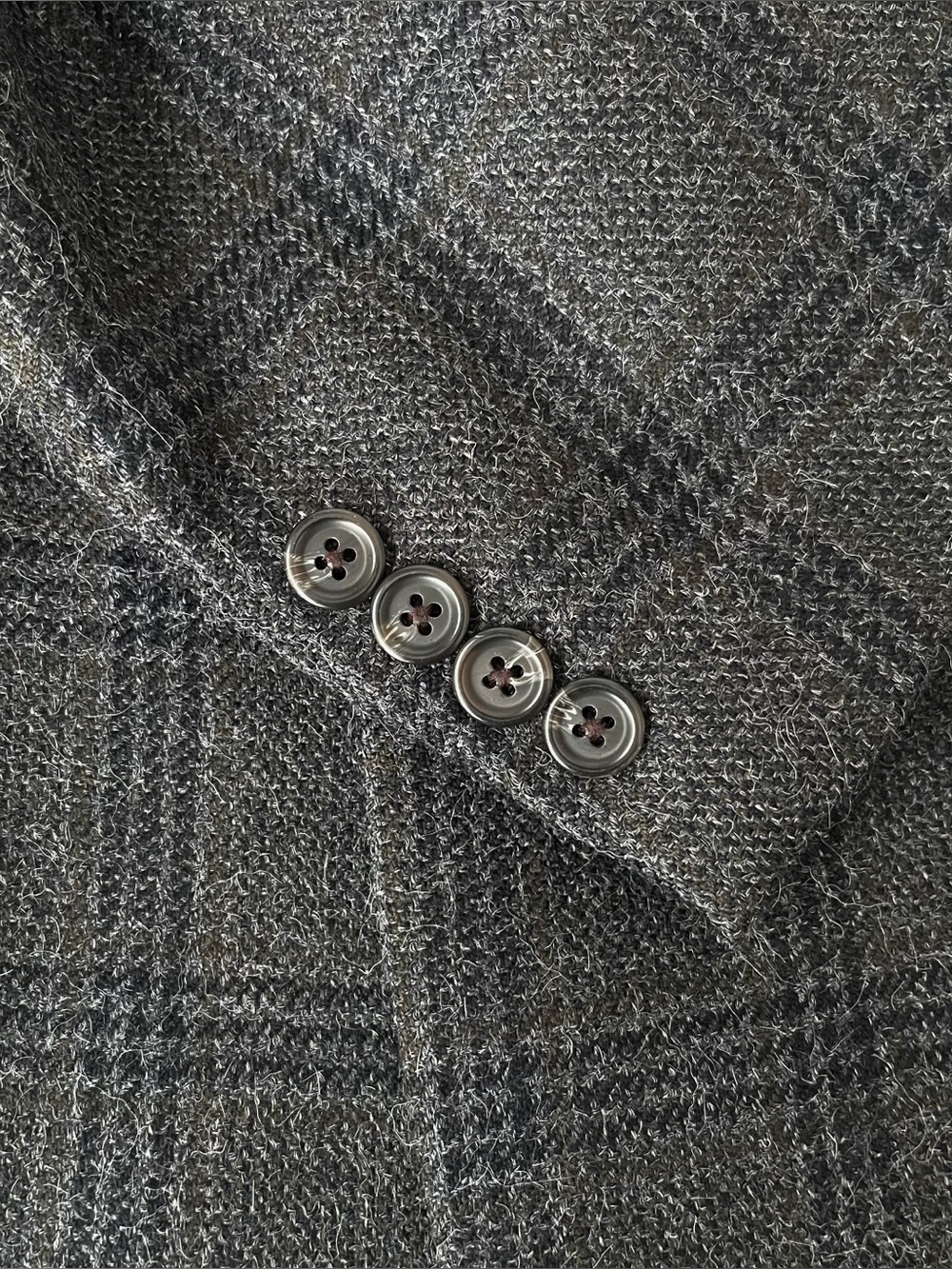 Ralph Lauren Chaps Sport Coat Plaid Wool Alpaca Blazer Jacket Size 42R Gray Blue - Picture 7 of 16